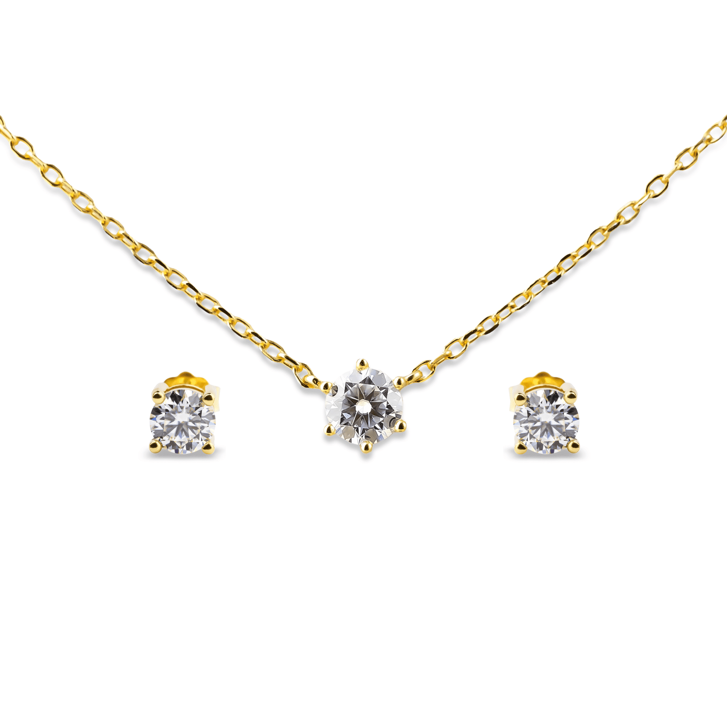 Eksklusivt Exo diamant smykkesett med halskjede og øredobber i hvitt gull, 1 carat diamanter fra Onyx Oslo