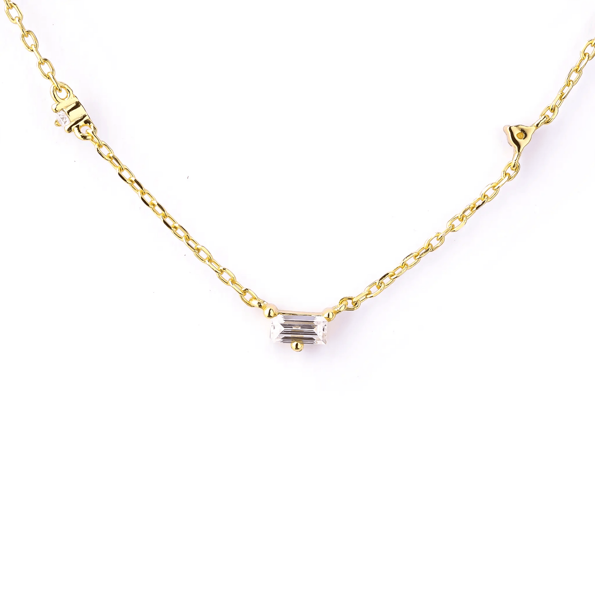 Emerald Cut Diamond Necklace - Onyx Oslo